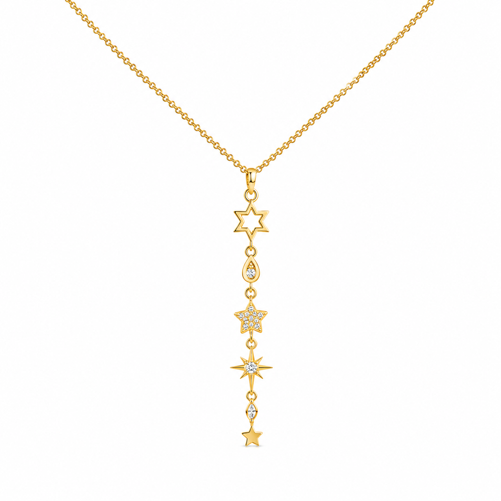Celestial Star Drop Necklace