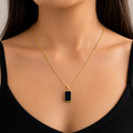 Reversible Marble Pendant Necklace