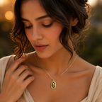 Black Tulip Pendant Necklace