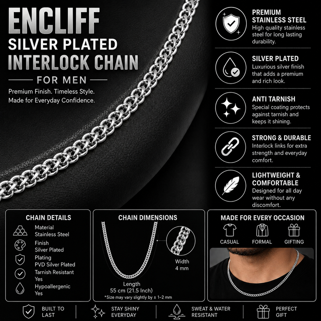 Silver Interlocking Chain