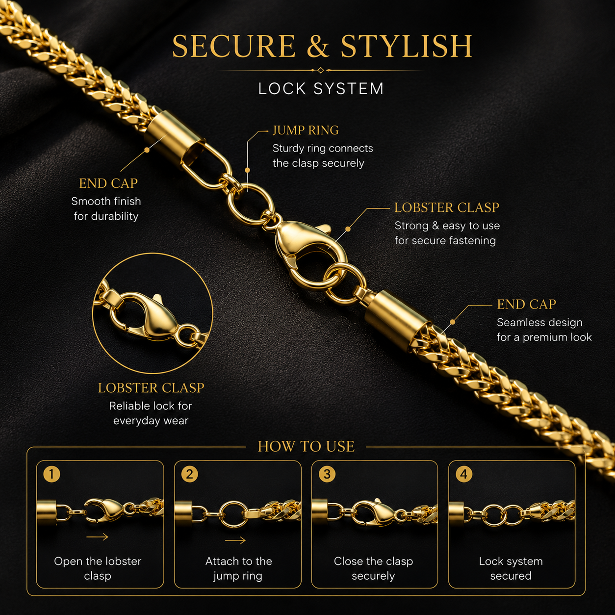 Golden Interlocking Chain