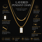 Double Layered Marble Pendant Necklace