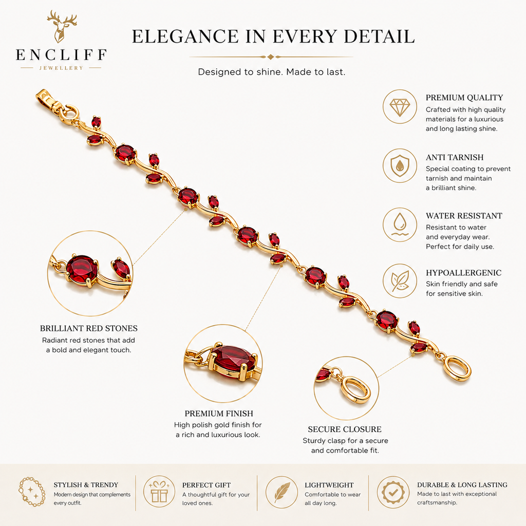 Red Tulip Bracelet