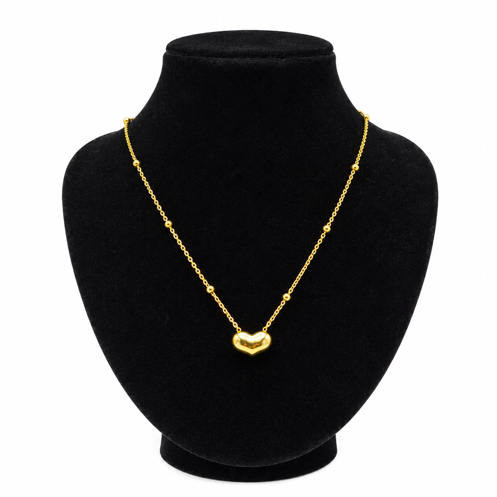 Heart Bead Pendant Necklace