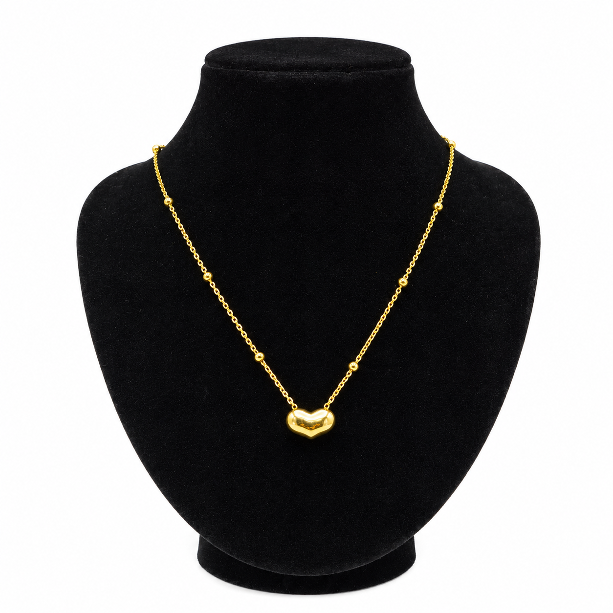 Heart Bead Pendant Necklace