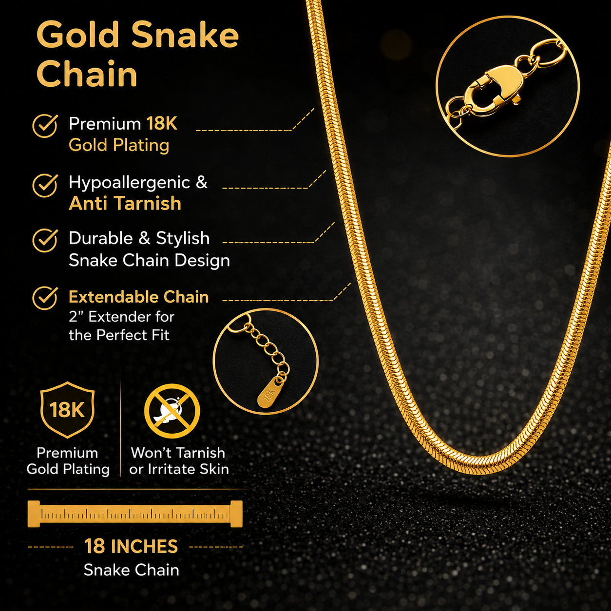 Golden Snake Chain