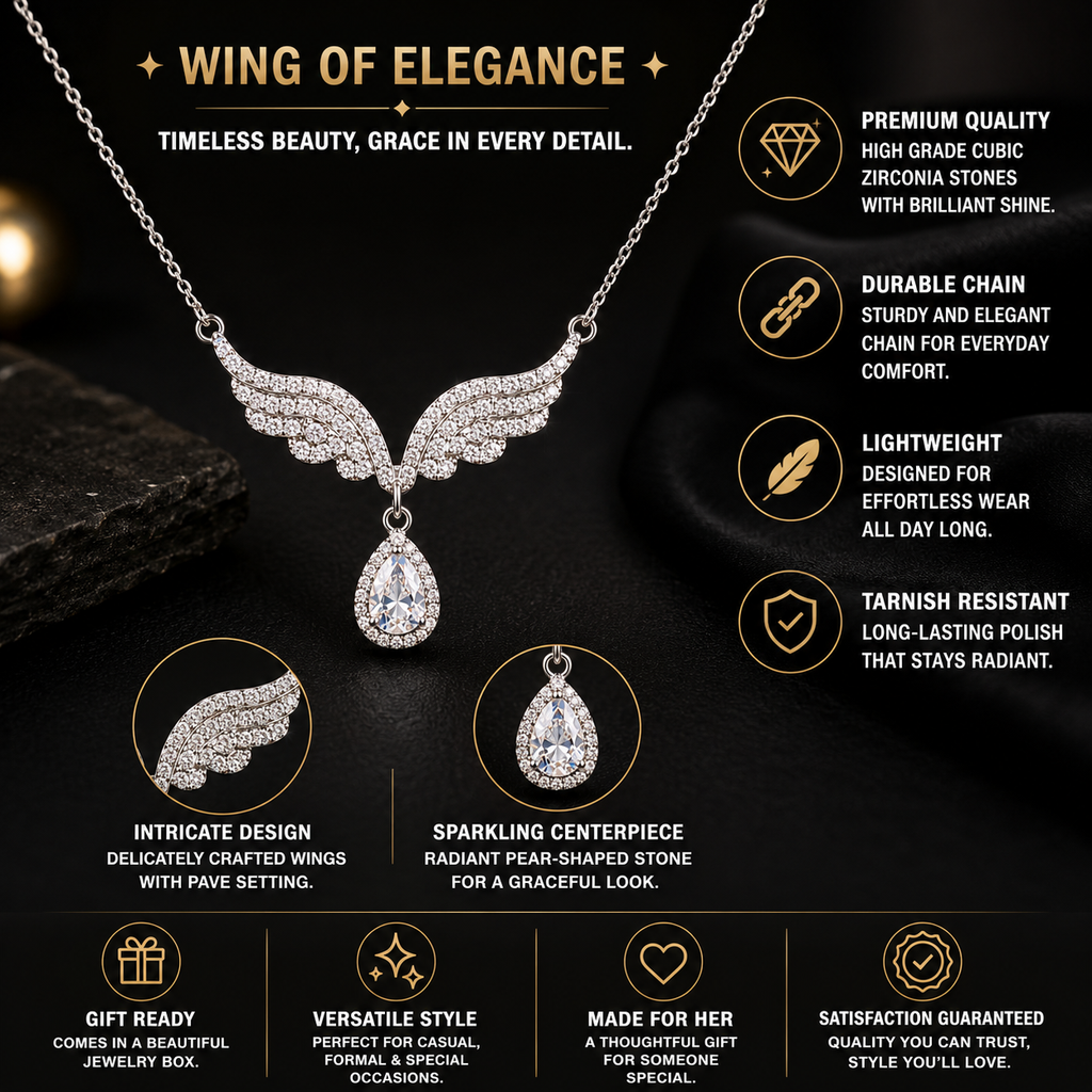 Celestial Wings Pendant Necklace