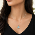 Crystal Butterfly Pendant Necklace