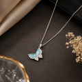 Crystal Butterfly Pendant Necklace
