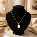 Reversible Marble Pendant Necklace