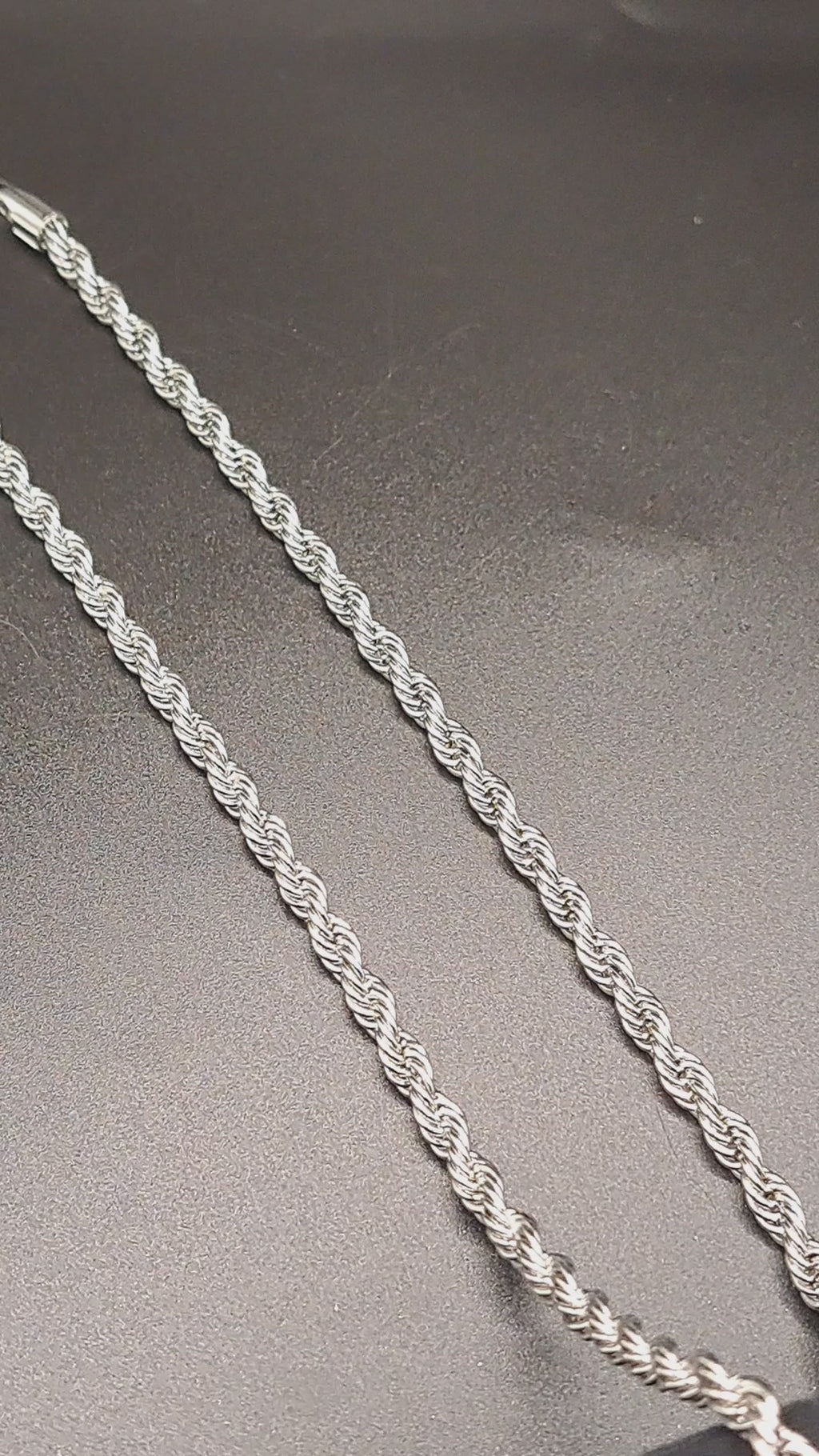 Silver Plated Rope Chain