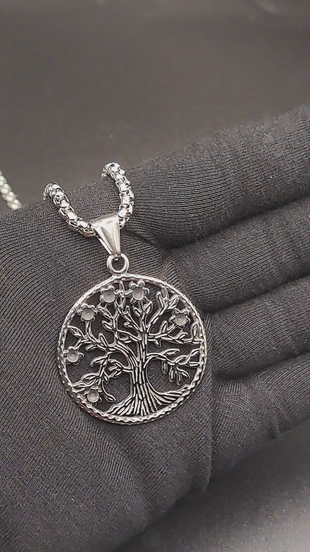 Tree of Life Pendant Chain Silver